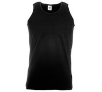 Fruit of the Loom Mens Athletic Sleeveless Vest / Tank Top - Black - Size X-Large