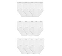 Fruit of the Loom Men's Basic White Multipack Briefs, 9 Pack - White, L UK