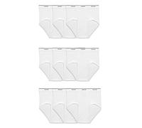 Fruit of the Loom Men's Basic White Multipack Briefs, 9 Pack - White, M UK