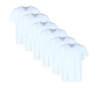 Fruit of the Loom Men's Big and Tall V-Neck Short Sleeve (6 Pack), 2X, White
