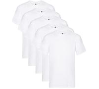 Fruit of The Loom Men's Big & Tall Eversoft Cotton Short Sleeve T Shirts, Breathable & Moisture Wicking with Odor Control, White, Large