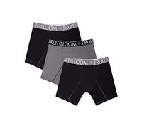 Fruit of the Loom Men's Boxer Briefs, Regular Leg-Performance Cooling-3 Pack-Black/Grey, XL
