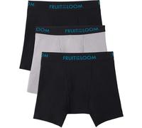 Fruit of the Loom Men's Boxer Briefs Regular or Short Leg 3-Pack