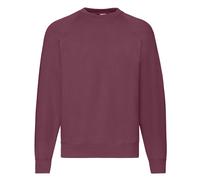 Fruit of the Loom Men's Classic 80 20 Raglan Sweatshirt in Burgundy | Size: 2XL Fruit Of The Loom Burgundy 2XL