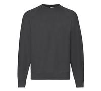 (M, Light Graphite) Fruit Of The Loom Mens Classic 80/20 Raglan Sweatshirt