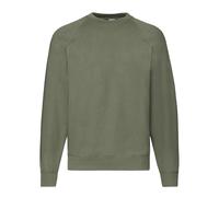 (XXL, Classic Olive) Fruit Of The Loom Mens Classic 80/20 Raglan Sweatshirt
