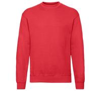 (L, Red) Fruit Of The Loom Mens Classic 80/20 Set-in Sweatshirt