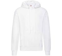 (XL, White) Fruit of the Loom Mens Classic Heather Hooded Sweatshirt