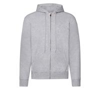 (S, Heather Grey) Fruit Of The Loom Mens Classic Heather Zipped Hoodie