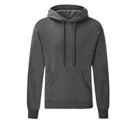 Fruit of the Loom Men's Classic Hooded Sweatshirt, Dark Heather Grey, XX-Large
