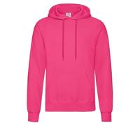 FRUIT OF THE LOOM Men's Classic Hooded Sweatshirt, Fuchsia, S UK