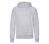 Fruit of the Loom Men's Classic Hooded Sweatshirt – Heather Grey – M (UK)