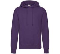 Fruit of the Loom Men's Classic Hooded Sweatshirt in Purple | Size: Medium Fruit Of The Loom Purple M