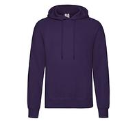 Fruit of the Loom Men's Classic Hooded Sweatshirt, Purple, Medium