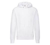 Fruit of the Loom Men's Classic Hooded Sweatshirt, White, Large