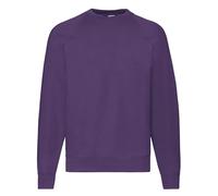 Fruit of the Loom Mens Classic Raglan Sweatshirt Casual Plain Round Neck Jumper