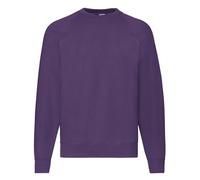Fruit of the Loom Men's Classic Raglan Sweatshirt Cotton Lycra Rib