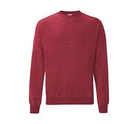Fruit of the Loom Men's Classic Set-in Sweat Sweatshirt, Vintage Heather Red, XXL