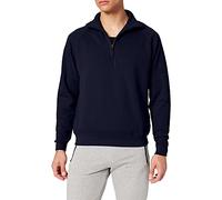 Fruit of the Loom Men's Classic Zip Neck Sweat Regular Fit Plain Turtleneck Long Sleeve Sweatshirt, Blue (Deep Navy Az), Xx-Large