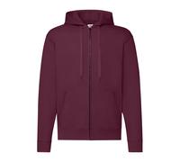 (L, Burgundy) Fruit of the Loom Mens Classic Zipped Hoodie