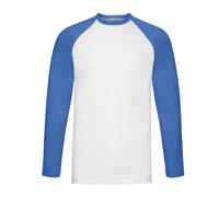 Fruit of the Loom Mens Contrast Long-Sleeved Baseball / N/A N/A RW9894