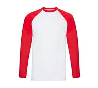 Fruit of the Loom Mens Contrast Long-Sleeved Baseball / N/A N/A RW9894