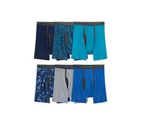Fruit of the Loom Men's Coolzone Boxer Briefs, Moisture Wicking & Breathable, Color Multipacks, Big Man-7 Pack-Assorted Blue, 3XL (Pack of 7)