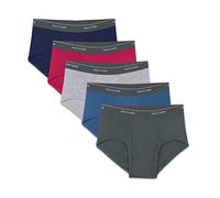 Fruit of the Loom Men's Cotton Mid-Rise Fashion Briefs 3-Pack, Assorted, M