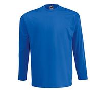 Fruit of the Loom Men's Cotton Value Long Sleeve T Shirt Royal M
