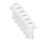 Fruit of the Loom Men's Premium Tall Undershirts Base Layer Top, Big Man-Crew-6 Pack White, XXXXXL (Pack of 6)