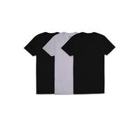 Fruit of the Loom Men's Crew Tee Undershirts, Moisture Wicking & Tag Free, Also Available in Big & Tall, Black/Grey - 3 Pack, Large