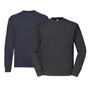 Fruit of the Loom Men's Deep Navy & Graphit Sweatshirt Set - HlKauf Block Pattern, L