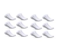 Fruit of the Loom Men's Dual Defense No Show Socks 12 Pair, White/Grey, Shoe Size: 6-12