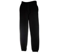 Fruit of the Loom Men's Elasticated Cuff Classic Jog Pants, Black, Small