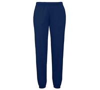 Fruit of the Loom Men's Elasticated Cuff Classic Jog Pants, Navy, Large