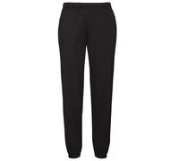 Fruit of the Loom Men's Elasticated Cuff Jog Pants / Jogging Bottoms in Black | Size: Large Fruit Of The Loom Black L