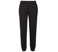 Fruit of the Loom Men's Elasticated Cuff Jog Pants / Jogging Bottoms in Black | Size: XL Fruit Of The Loom Black XL