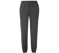 Fruit of the Loom Men's Elasticated Cuff Jog Pants / Jogging Bottoms in Grey | Size: Small Fruit Of The Loom Grey S