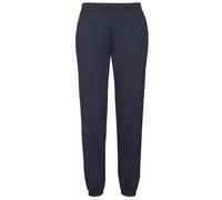 Fruit of the Loom Men's Elasticated Cuff Jog Pants / Jogging Bottoms in Mid Navy | Size: Small Fruit Of The Loom Mid Navy S