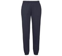 Elasticated Cuff Jog Pants / Jogging Bottoms Fruit Of The Loom Mid Navy S