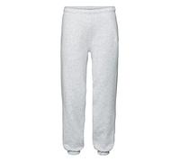 Fruit of the Loom Men's Elasticated Cuff Premium Jog Pants, Heather Grey, Large