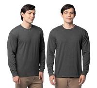 Fruit of the Loom Men's Eversoft Cotton Long Sleeve T Shirts, Breathable & Moisture Wicking with Odor Control T-Shirt | Sweatshirt for men and women, cotton/polyester mix, crew neck, classic fit + free MyShirt fabric bag