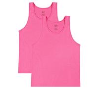 Fruit of the Loom Men's Eversoft Cotton Sleeveless T Shirts, Breathable & Moisture Wicking with Odor Control, Sizes S-4x Undershirt, Tank-2 Pack-Neon Pink, Large (Pack of 2)