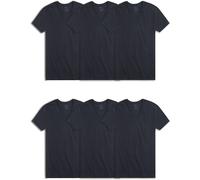 Fruit of the Loom Men's Eversoft Cotton Stay Tucked V-Neck T-Shirt Underwear, Regular-Black & Gray-6 Pack, S (Pack of 6)
