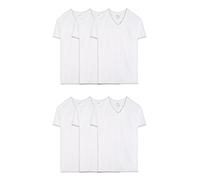 Fruit of the Loom Men's Eversoft Cotton Stay Tucked V-Neck T-Shirt Underwear (Pack of 6)