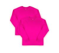 Fruit of the Loom Men's Eversoft Cotton T Shirts Breathable & Moisture Wicking with Odor Control Long Sleeve-Cyber Pink