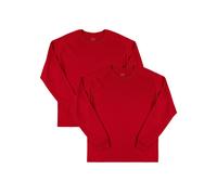 Fruit of the Loom Men's Eversoft Cotton T Shirts Breathable & Moisture Wicking with Odor Control Long Sleeve-True Red