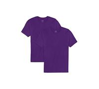 Fruit of the Loom Men's Eversoft Cotton T Shirts, Breathable & Moisture Wicking with Odor Control, Sizes S-4x, Crew-2 Pack-Purple, 4XL (Pack of 2)