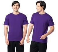Fruit of the Loom Men's Eversoft Cotton T-Shirt, Moisture-Wicking & Odor Control, 4XL Purple 2-Pack