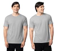 Fruit of the Loom Men's Eversoft Cotton T-Shirts (Regular and Big & Tall), Crew-2 Pack-Grey Heather, Large